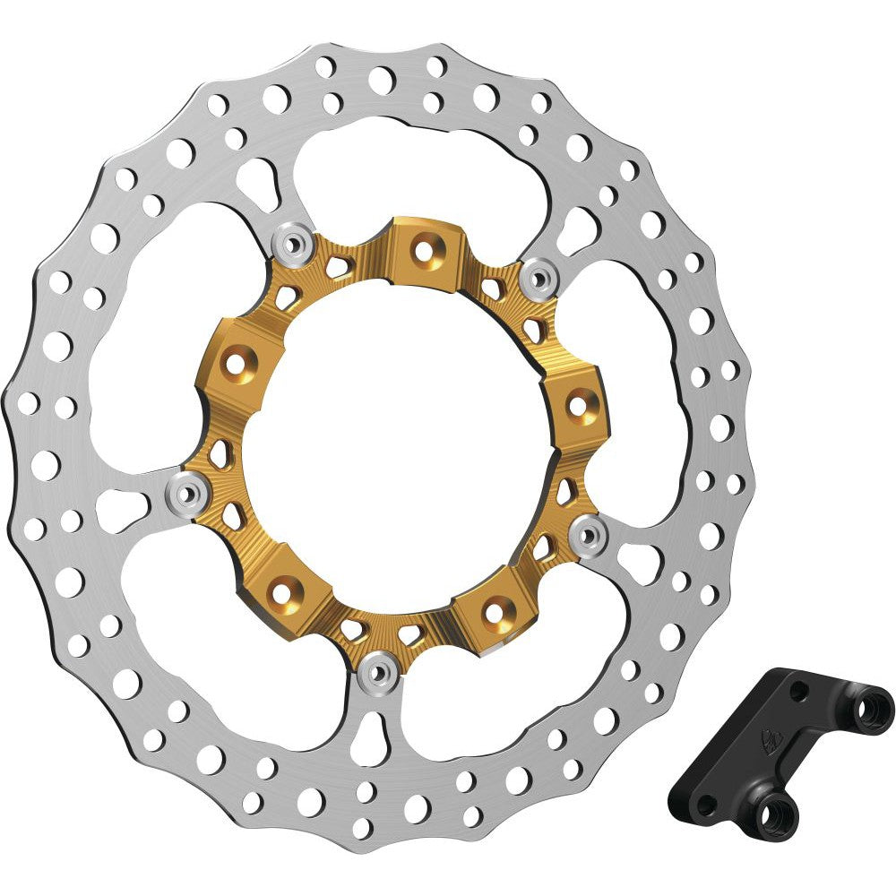Arlen Ness 14" Left Full Floating Gold Rotor Kit 300-002