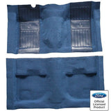 ACC Replacement Carpet Kit For 1971-1973 Ford Mustang Mach I with 2 Medium Blue Running Pony Inserts Fastback - CHOOSE COLOR