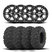 ITP SS212 12" Matte Black Wheels And Blackwater Evolution Tires [26x9-12]