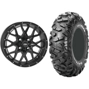Set of 2 Mounted Wheel and Tire Kit Wheel: 14x7 4+3 4/156 Tire: 29x9-14 6 Ply