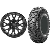 Set of 2 Mounted Wheel and Tire Kit Wheel: 14x7 4+3 4/156 Tire: 29x9-14 6 Ply