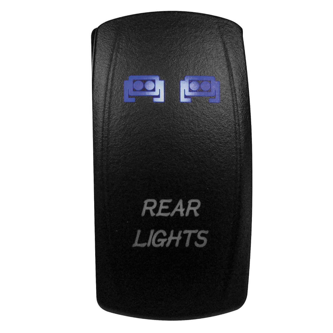 DragonFire Racing Laser-Etched Dual LED Switch - Rear light on/off - Blue - 04-0070