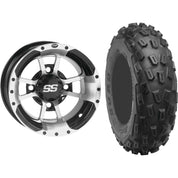 Set of 2 Mounted Wheel and Tire Kit Wheel: 10x5 3+2 4/156 Tire: 21x7-10 6 Ply