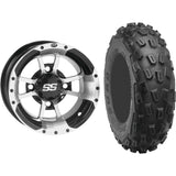 Set of 2 Mounted Wheel and Tire Kit Wheel: 10x5 3+2 4/156 Tire: 21x7-10 6 Ply