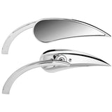 Arlen Ness Micro Chrome RAD II Teardrop Right Side Mirror Harley or Metric EACH