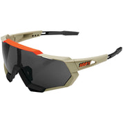100% Speedtrap Sunglasses Soft Tact Quicksand with Smoke Lens - 61023-104-57