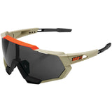 100% Speedtrap Sunglasses Soft Tact Quicksand with Smoke Lens - 61023-104-57