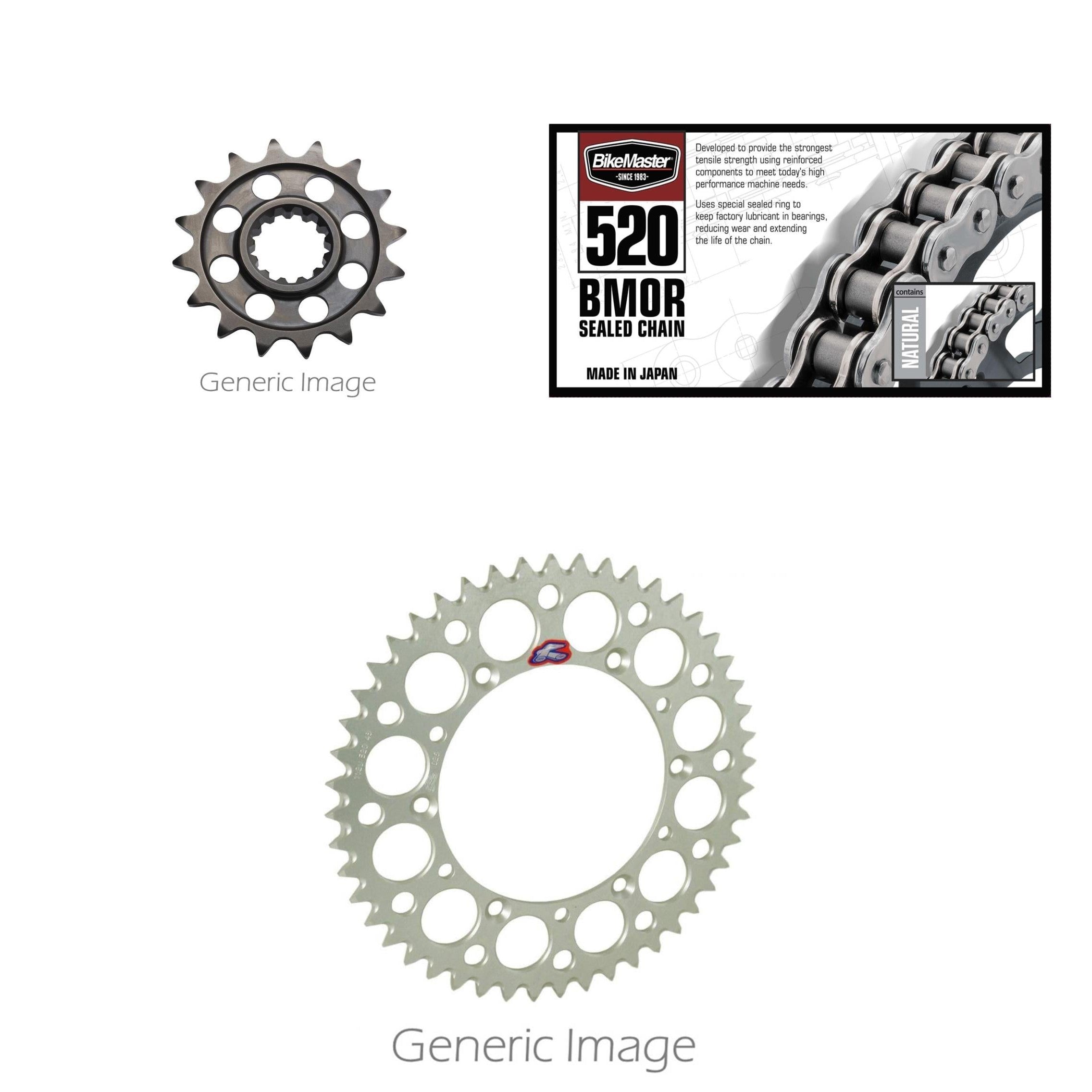 520 BMOR Chain,Front ST & Rear Alum Sprocket Kit GSX-R600 520 Conversion 11-17