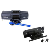 Kit de cabrestante Viper V2 UTV de 2087 kg (4500 lb) con cuerda sintética negra de 12 m (40 pies) y soporte para Honda Pioneer 500 (2015-2021)