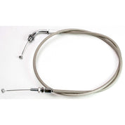 Motion Pro Stainless Steel Armor Coat Throttle Pull Cable +4.0" For Honda VTX1300C 2004-2009