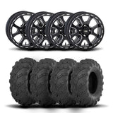 ITP Tsunami 14" Matte Black Wheels And Mud Lite Tires [30x10-14]