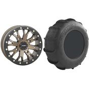 Set of 2 Mounted Wheel and Tire Kit Wheel: 14x10 5+5 4/156 Tire: 29x13-14 4 Ply