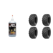 Set of 4 ATV QUADBOSS Tires (QBT671 26x10-12 Front/Rear) with Sealant