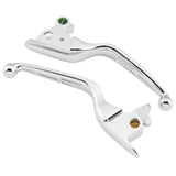Par de palancas de doble ranura para Harley-Davidson FXST y FLST (2015-2017), cromadas.