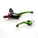 ASV Green F4 Quad Model Shorty Clutch + Brake Lever Pro Pack BCF4A106PX-SGR