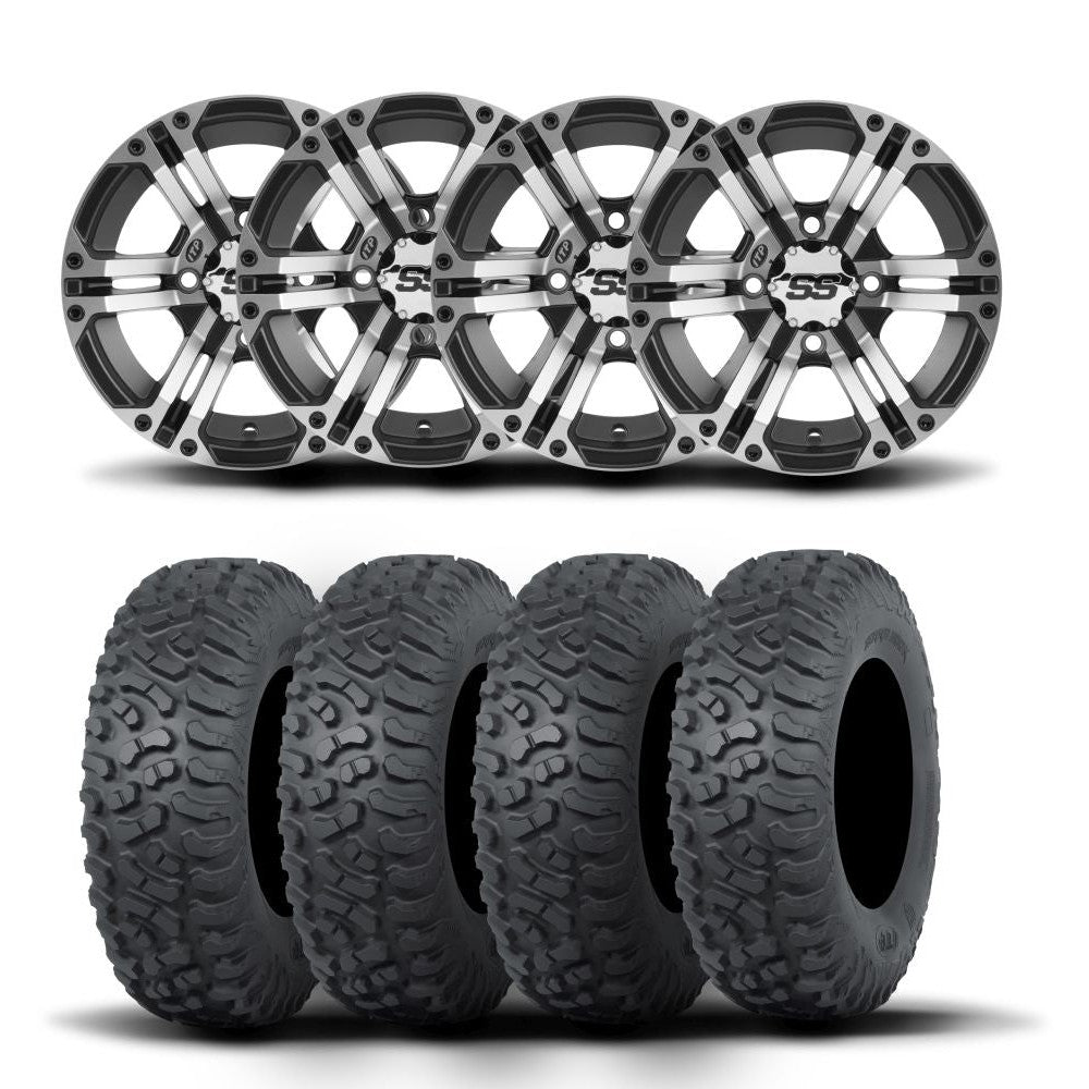 ITP SS212 14" Machined Black Wheels And Terra Hook Tires [27x9-14]