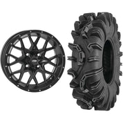 Set of 2 Mounted Wheel and Tire Kit Wheel: 14x7 2+5 4/110 Tire: 27x10-14 6 Ply