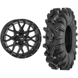 Set of 2 Mounted Wheel and Tire Kit Wheel: 14x7 2+5 4/110 Tire: 27x10-14 6 Ply