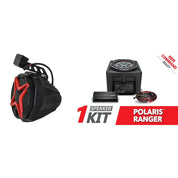 SSV Works Front And Side 6.5" Speaker Pods W/ Plug-And-Play 10" Subwoofer?With Ride Command For Polaris Ranger XP 1000 18-22