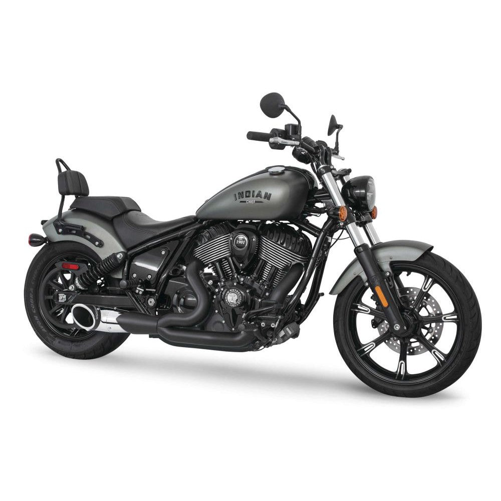 Freedom Performance Turnout 2-into-1 Exhaust Slash Cut Combo Black With Black Tip IN00385