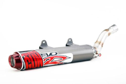 Big Gun EVO Race Stainless Steel Slip-On Exhaust With Red End Tip For Yamaha Raptor 700 R