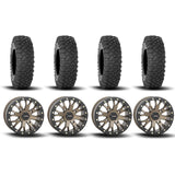 System 3 SB-4 Beadlock Bronze 14" Wheels And XC450 Tires [30x10R-14]
