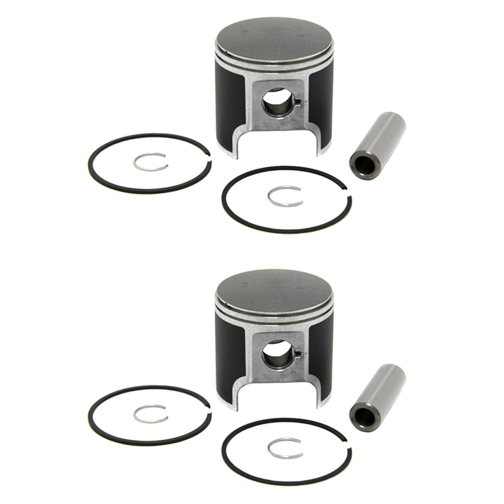 2 SPI Pistons, Full Gasket Kit Ski-Doo 440 MXZ Fan Touring .020 Over 68mm