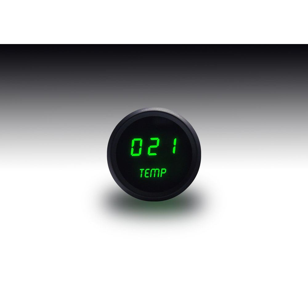 Intellitronix Water Temperature LED Digital Gauge in Black Bezel - Green
