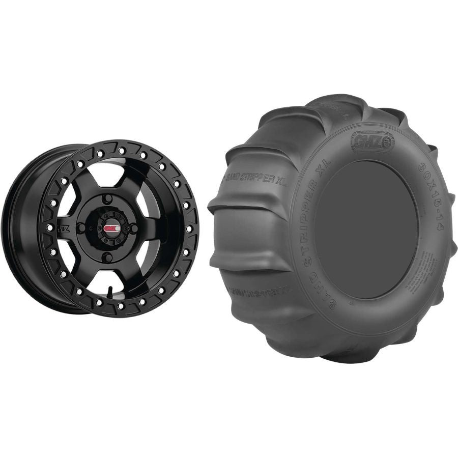 Set of 2 Mounted Wheel and Tire Kit Wheel: 15x8 4+4 4/156 Tire: 32x11-15 4 Ply