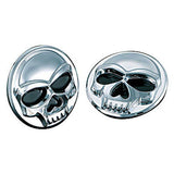 KURYAKYN 2 IN CHROME ZOMBIE MEDALLIONS FOR MACH 2, UNIVERSAL APPLICATION PR 1491