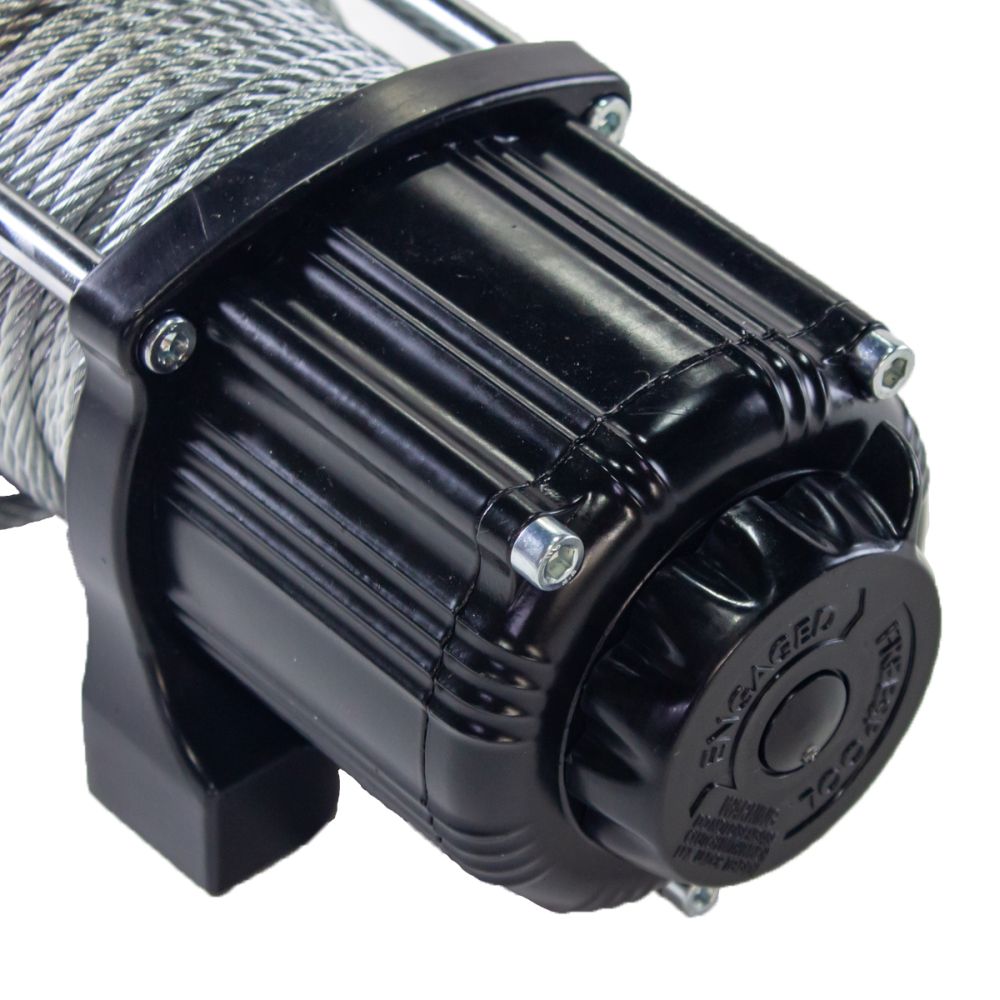 Viper Midnight ATV Winch Kit 4500 lb With 50 Feet Steel Cable With Mount