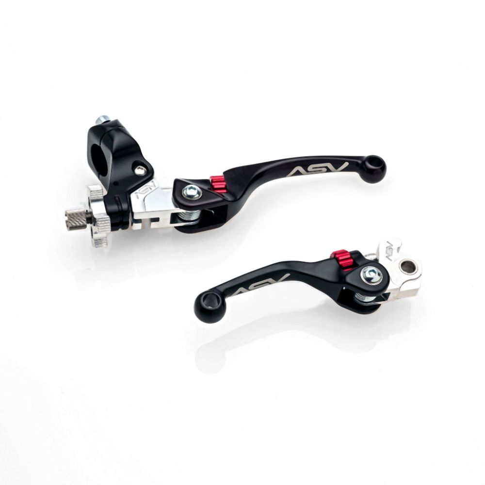 ASV Black F4 Quad Model Clutch + Brake Lever Pair Pack For Honda TRX450R Kick Start 2004-2012