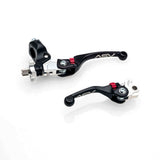 ASV Black F4 Quad Model Shorty Clutch + Brake Lever Pair Pack BCF4A106SX-SK