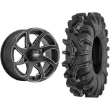 Set of 2 Mounted Wheel and Tire Kit Wheel: 14x7 5+2 4/110 Tire: 27x10-14 6 Ply