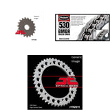 Kit de cadena BMOR 530, piñón delantero y trasero TRI 885 T509 Speed ​​Triple 1997-1998