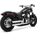 Silenciador Vance & Hines Twin Slash de 3 pulgadas, cromado, con Fuelpak FP4