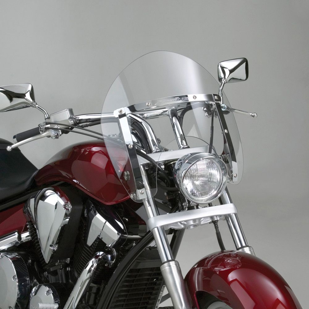 National Cycle Light Gray SwitchBlade Shorty Quick Release Windshield With Mount Kit, Tapered Forks