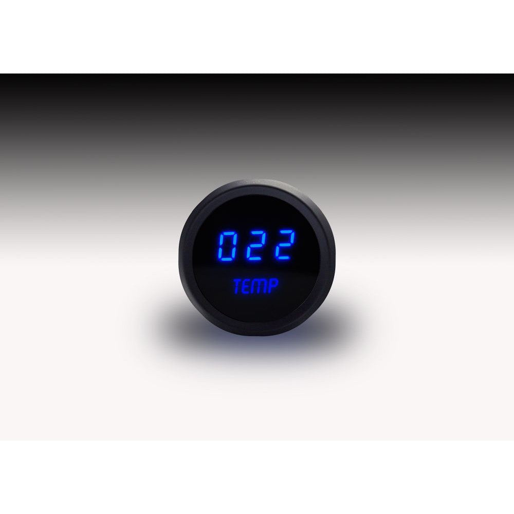 Intellitronix Water Temperature LED Digital Gauge in Black Bezel - Blue