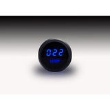 Medidor digital de temperatura del agua Intellitronix con LED y bisel negro - Azul