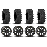 System 3 SB-7 Beadlock Matte Black 18" Wheels And XM310 Extreme Mud Tires [35x9.5-18]