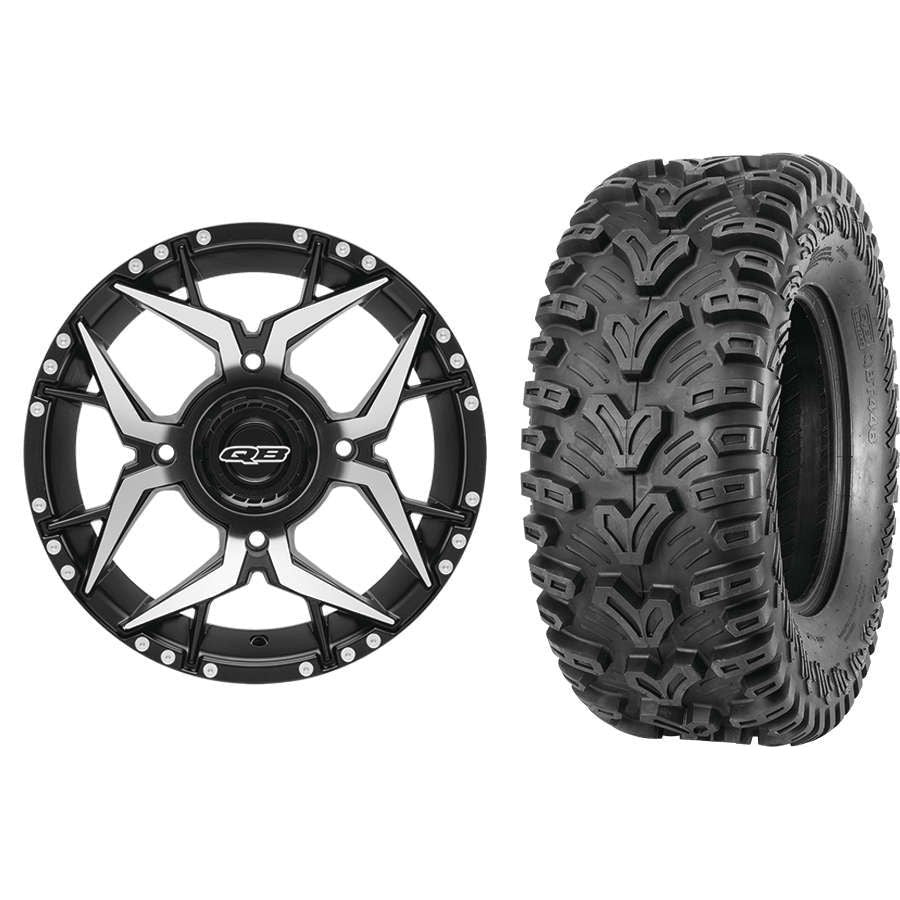 Set of 2 Mounted Wheel and Tire Kit Wheel: 14x7 5+2 4/137 Tire: 28x10-14 6 Ply