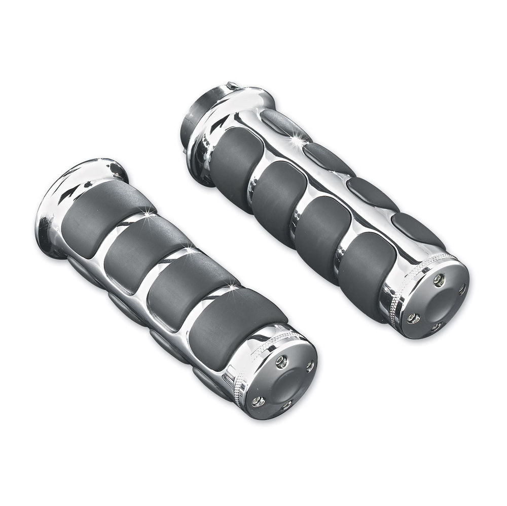 KURYAKYN CHROME ISO GRIPS FOR 2014-2017 INDIAN CHIEF CLASSIC, DARK HORSE PR 6366