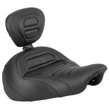 Asiento individual Mustang Touring con respaldo negro para Harley-Davidson Breakout CVO 2013-2017 79683