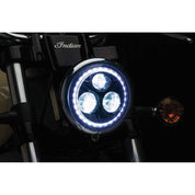 Kuryakyn Orbit Vision 5-3/4" LED Headlight with White Halo Black