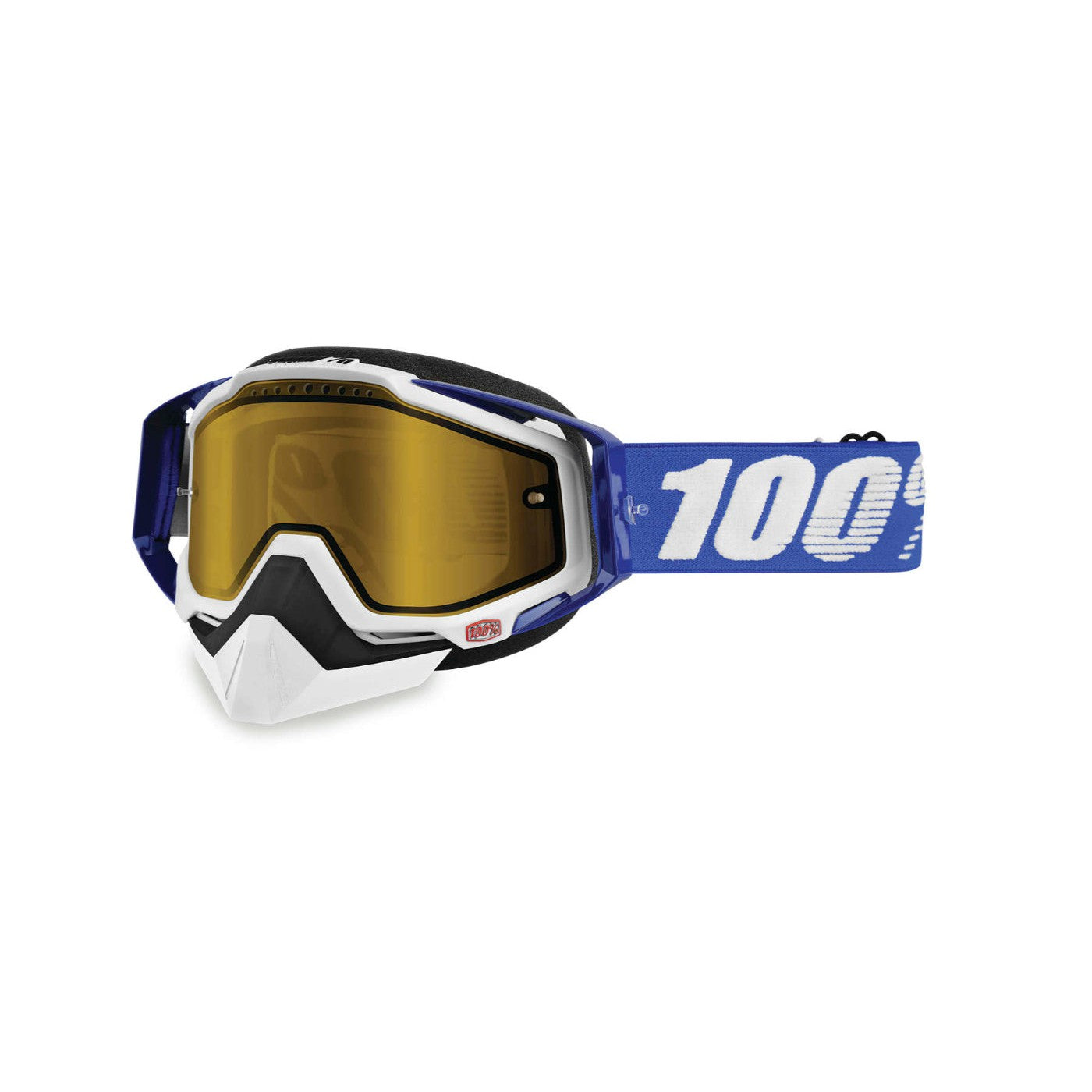 100% Gen1 Racecraft Snow Goggles Cobalt Blue with Yellow Lens - 50103-002-02