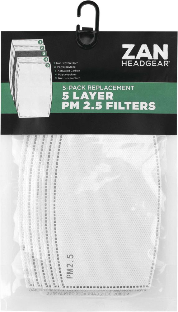 Zan Headgear Replacement PM2.5 Filter 5-Pack