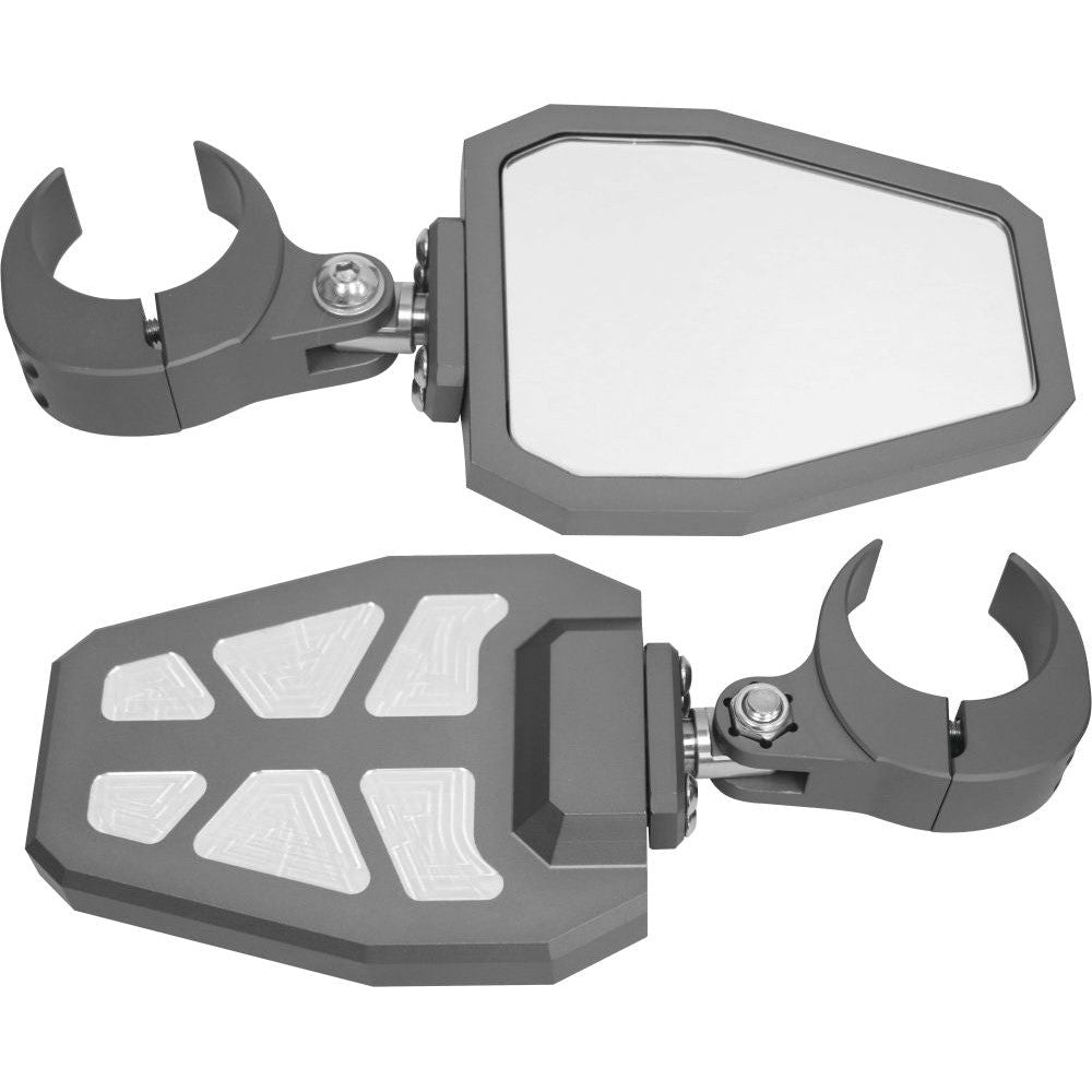 Modquad Bezel Side Mirror 1.75" Grey SIDE-1.75-PG