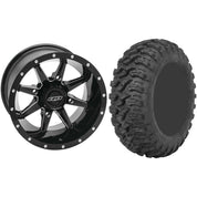 Set of 2 Mounted Wheel and Tire Kit Wheel: 15x7 4+3 4/156 Tire: 28x10-15 8 Ply