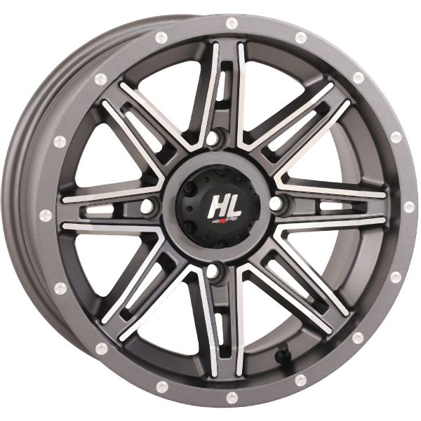 High Lifter 14x7 4/156 4+3 Gun Metal / Machined HL22 Wheel 14HL22-1856