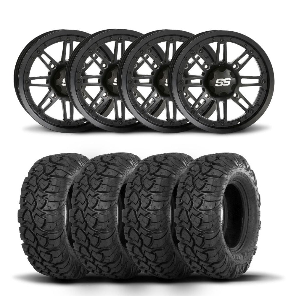 ITP SS216 14" Matte Black Wheels And Ultra Cross R-Spec Tires [29x9-14]